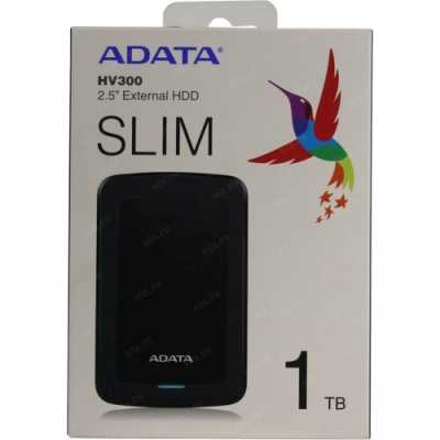 жесткий диск A-Data AHV300-1TU31-CBK Черный