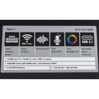 ноутбук Acer Aspire A515-51G-32KX Черный