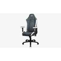 игровое кресло Aerocool Crown AeroSuede Steel Blue белый - синий
