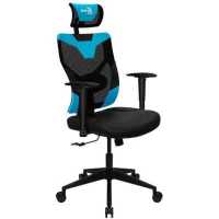 игровое кресло AeroCool Guardian Ice Blue черно-голубой