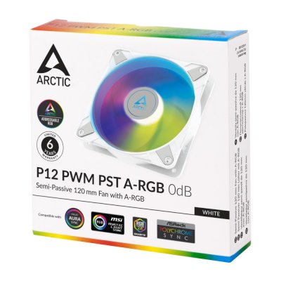кулер Arctic P12 PWM PST A-RGB White
