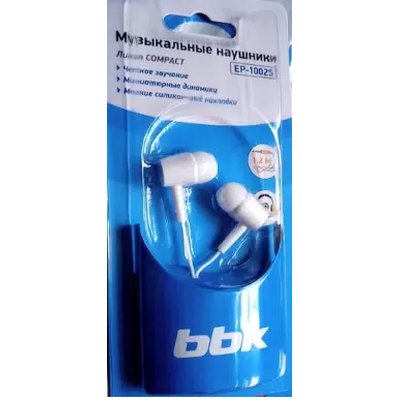 наушники BBK EP-1002S White