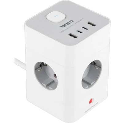 сетевой удлинитель Buro BU-PTE4.1UC-W белый