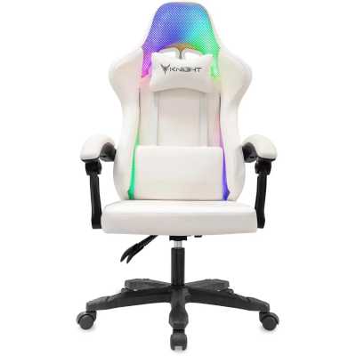 игровое кресло Бюрократ KNIGHT WOLF RGB WH белый