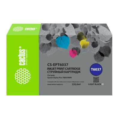 картридж Cactus CS-EPT6037 серый пигментный