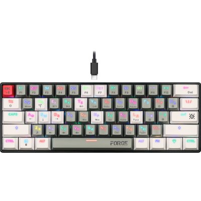 клавиатура Defender Forge GK-345B Серый-черный