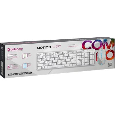 клавиатура Defender Motion C-977 Белый