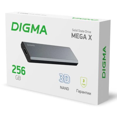 SSD диск Digma Mega X 256Gb DGSM8256G1MGG Темно-серый