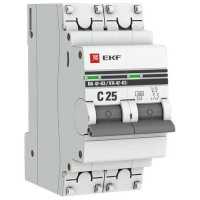 автоматический выключатель EKF ВА 47-63 2P (C) 4.5kA 25 А mcb4763-2-25C-pro