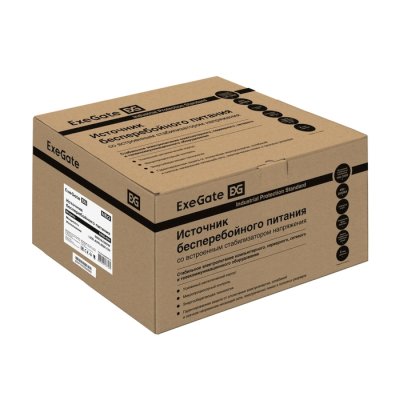 ИБП ExeGate Neo NNB-600.LED.AVR.8SH.CH Черный