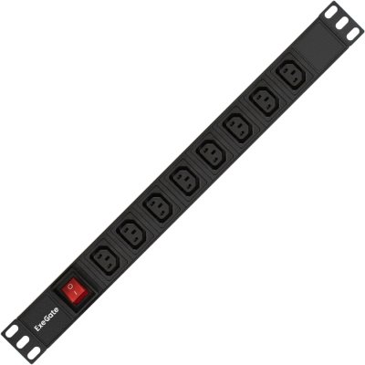 блок розеток ExeGate ServerPro PDU-19H808 Al-8С13-C14-SW