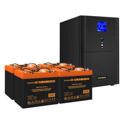 комплект ИБП ExeGate SineTower SZ-3000.LCD.AVR.3SH.1C13.RJ.USB EX296866RUS