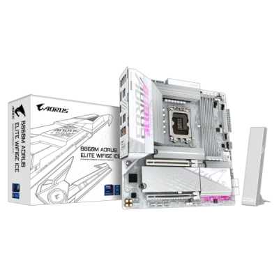 материнская плата GigaByte B860M Aorus Elite WIFI6E ICE Черный