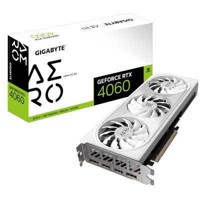 видеокарта GigaByte nVidia GeForce RTX 4060 8Gb GV-N4060AERO OC-8GD