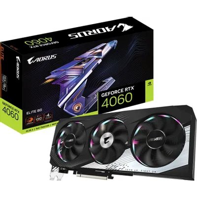 видеокарта GigaByte nVidia GeForce RTX 4060 8Gb GV-N4060AORUS E-8GD