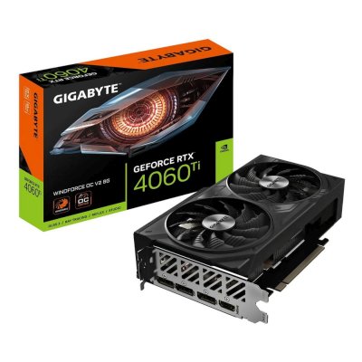 видеокарта GigaByte nVidia GeForce RTX 4060 Ti 8Gb GV-N406TWF2OCV2-8GD