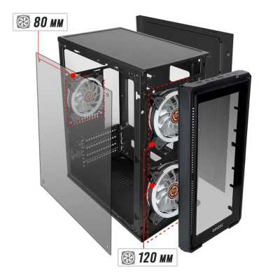 корпус Ginzzu B177 Black