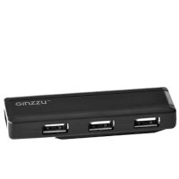 разветвитель USB Ginzzu GR-444UB черный