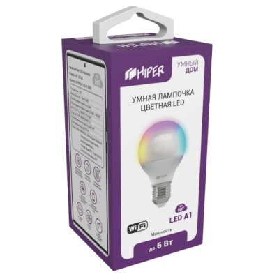 умная лампочка Hiper IoT LED A1 RGB