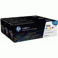 картридж HP 304A CF372AM голубой, желтый, малиновый