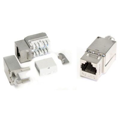 вставка Hyperline KJNE-8P8C-C5e-90-SH-F-WH