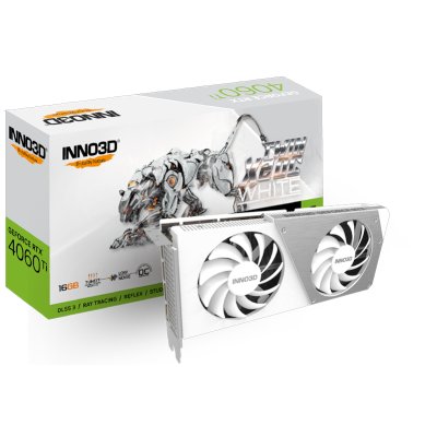 видеокарта Inno3D nVidia GeForce RTX 4060 Ti Twin X2 OC White 8Gb N406T2-08D6X-171153W