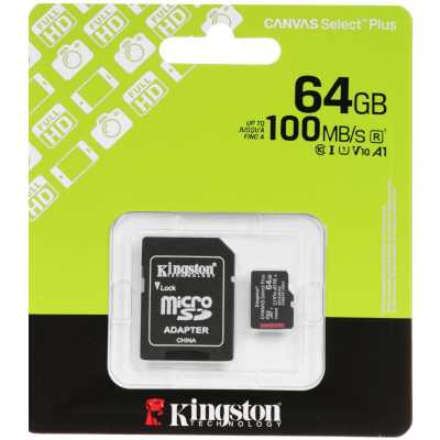карта памяти Kingston Canvas Select Plus 64GB SDCS3/64GB