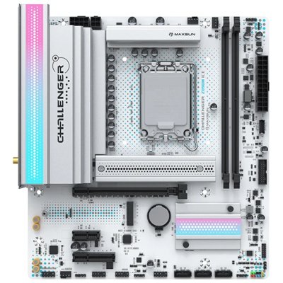 материнская плата Maxsun Challenger Z890M WiFi ICE Белый