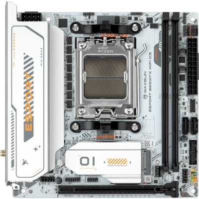 материнская плата Maxsun eSport B650ITX WiFi ICE Белый