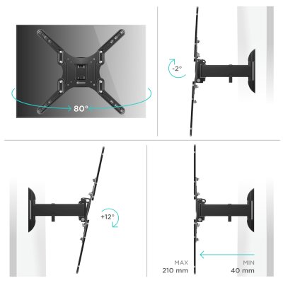 кронштейн Onkron NP44 Black черный