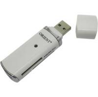 картридер Orient CR-010 white/silver белый