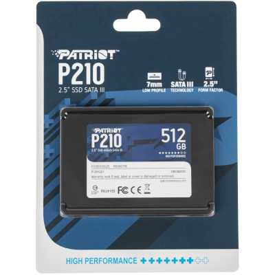 SSD диск Patriot P210 512Gb P210S512G25 Черный