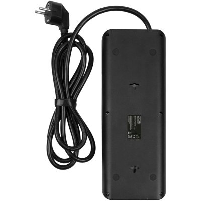 сетевой фильтр PowerCom SP-10 USB2A1CB 1.8M черный
