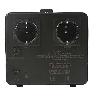 стабилизатор напряжения PowerMan AVS 500E Черный