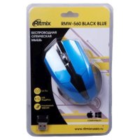 мышь Ritmix RMW-560 Black-Blue Синий-черный
