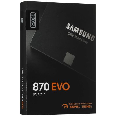 SSD диск Samsung 870 EVO 250Gb MZ-77E250B/KR Черный
