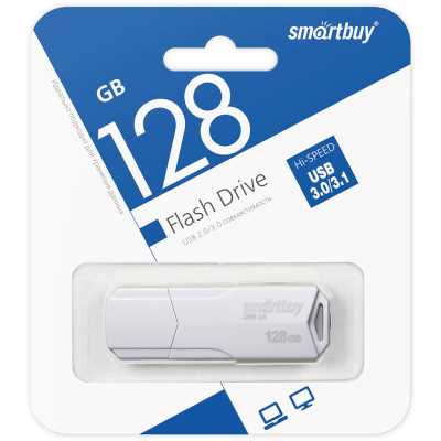 флешка SmartBuy 128GB SB128GBCLU-W3 Белый