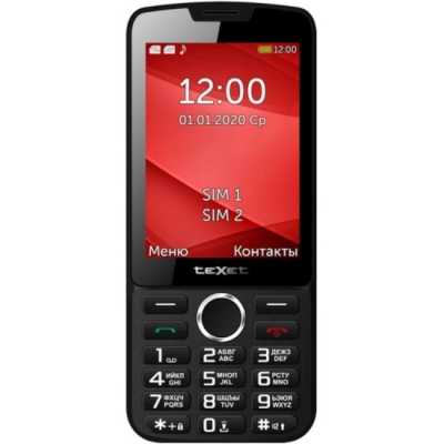 мобильный телефон Texet TM-308 Black-Red