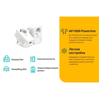 адаптер Powerline TP-Link TL-PA7017P KIT