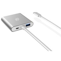 разветвитель USB type-C HIPER C4 серебристый